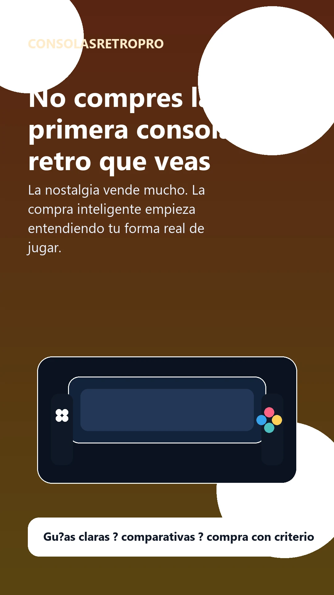 Portada principal de la marca ConsolasRetroPro