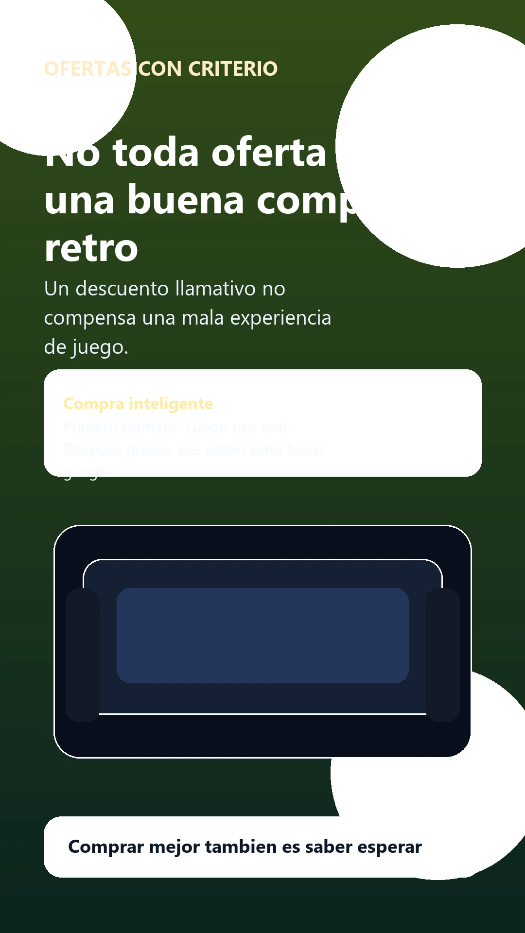 Visual relacionado con contenidos y ofertas del sitio